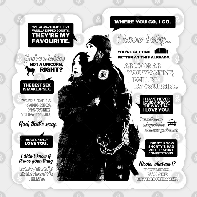 WayHaught Quotes - Wynonna Earp Sticker by VikingElf